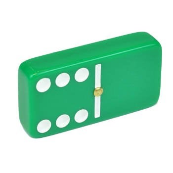 Marion Domino Double 6 Green Jumbo Tournament Professional Size with Spinners in Elegant Black Velvet Case. - Image 3